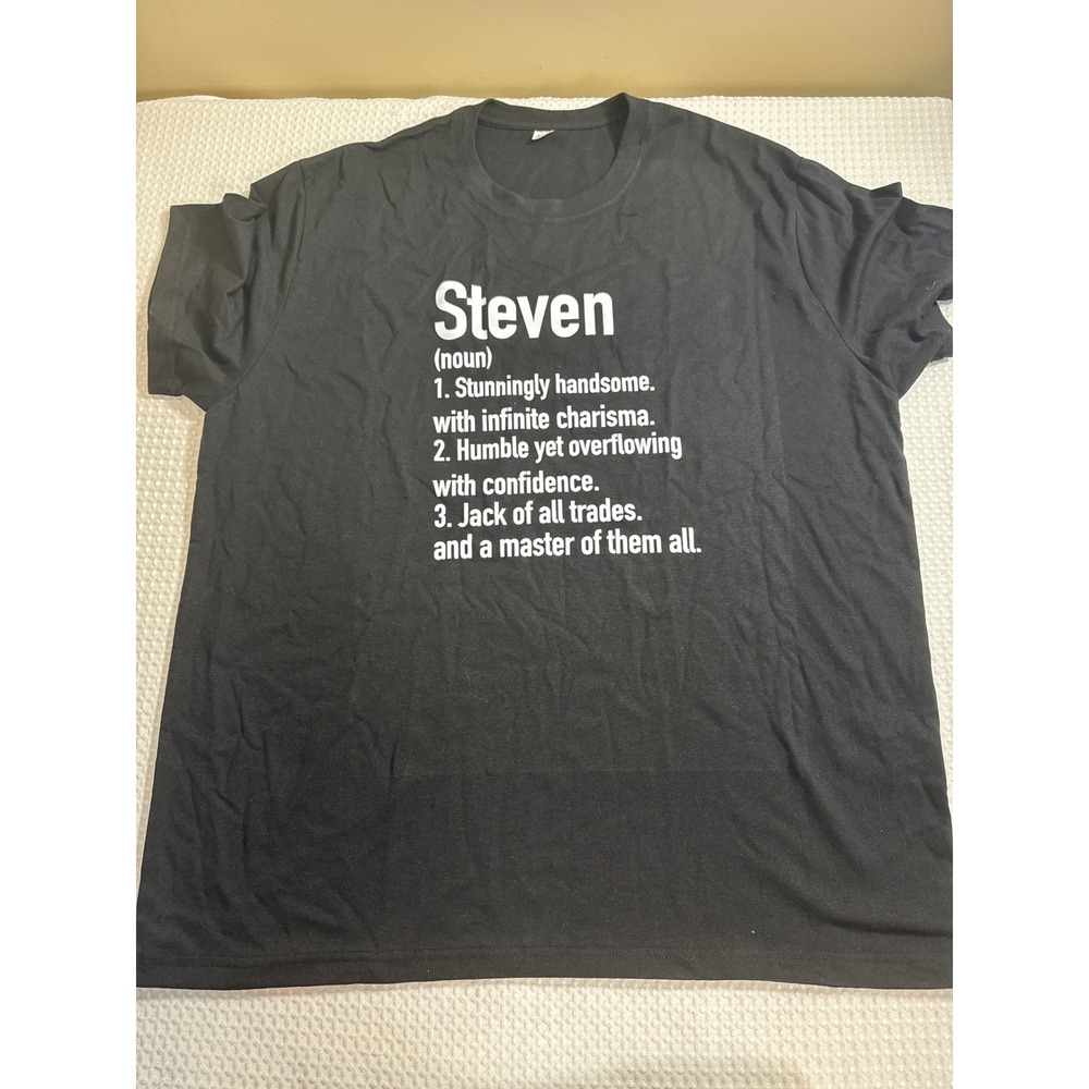 T-Shirt Mens XL Steven Definition Graphic Black EUC